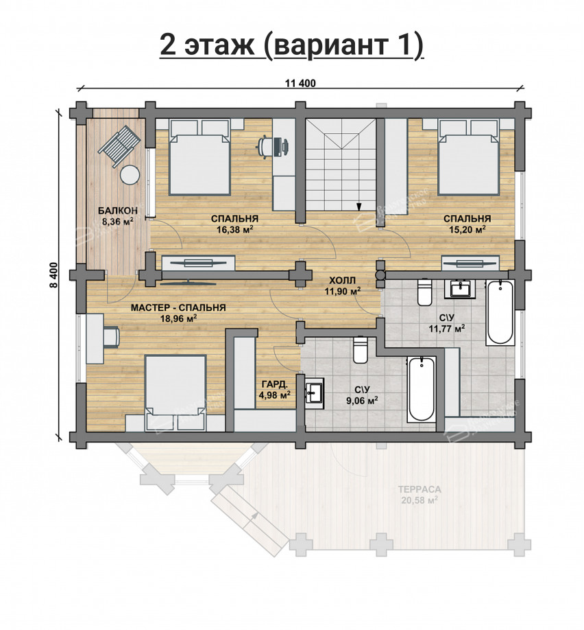 Дом из бревна VZ-141